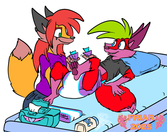Berry getting his diaper changed by his mom.
