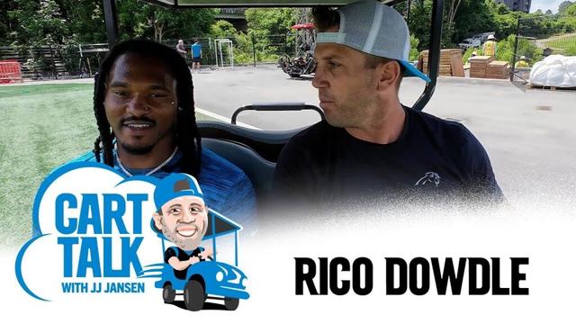 Panthers Running back Rico Dowdle puts his GM hat.| Cart Talk with JJ Jansen | Carolina Panthers