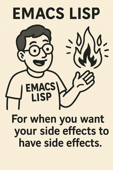Emacs Lisp: for when you want your side effects to have side effects.