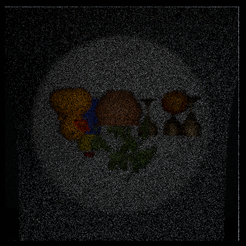 A rendering of a camera obscura projection made in Blender.