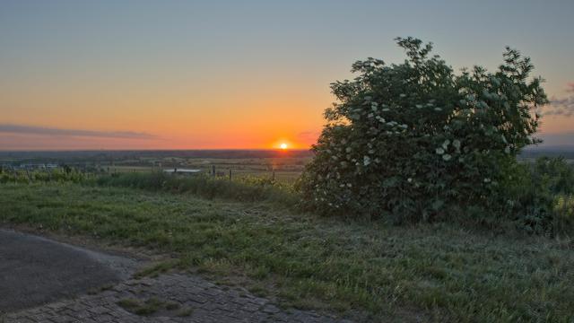 Sonnenaufgang am Römerturm von Guntersblum
