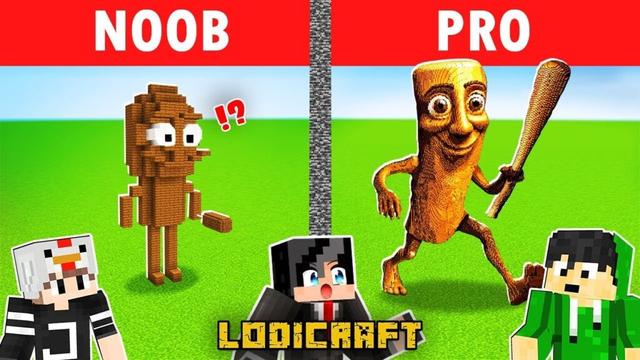 NOOB VS PRO: Brainrot Tung Tung Tung Sahur House Build Battle | Minecraft (Tagalog)