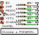 Screenshot of Pokémon Gold