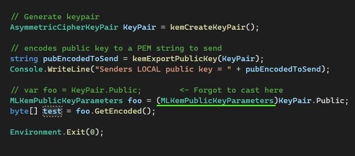Properly casted code.