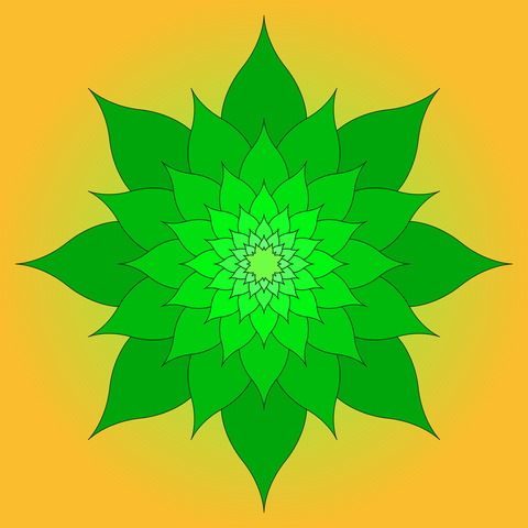 Tiling resembling a plant rosette, with octagonal symmetry.
