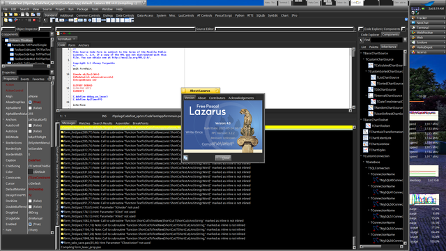 Lazarus 4.0 running on Haiku R1B5 64bit.