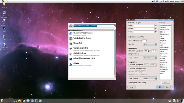 Screenshot showing the new checkbox and the menu opened at the center of the screen.