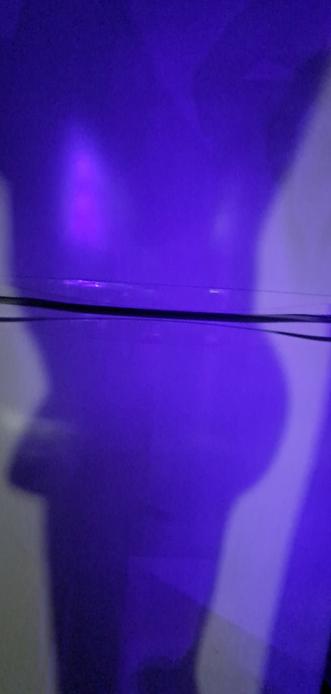 Shadow of my profile on a fridge.