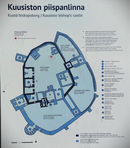 Kuusiston piispanlinnan pohjapiirros