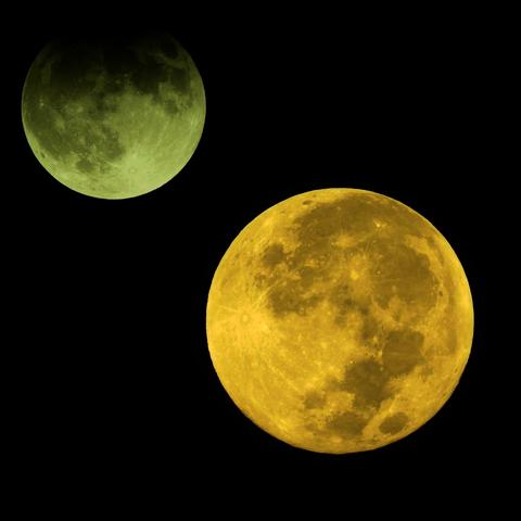 A random photo i made of a partial eclipse and the full moon the next night, with the eclipsed moon face inserted smaller into the upper left and the full moon face reflecting more of a gold light. It has nothing to do with my post, it's just a random photo because my account features lots of random photos... Photo & collage by Peachfront.