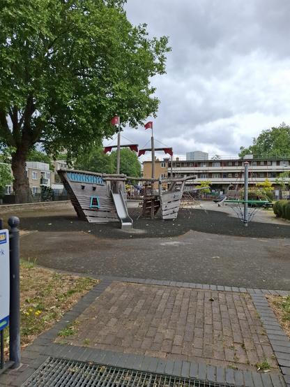 A play ship in a playground