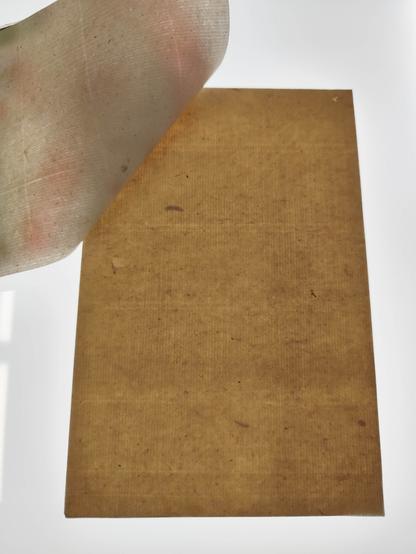 Foto: Handgeschöpftes Toilettenpapier aus Japan 1847: 1 sehr dünnes Blatt aus dem Heft mit 5 Stück.