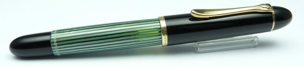 Fountain pen: Pelikan M140 from 1954

green stripes and rounded cap and barrel