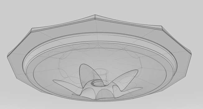 Orion 3D rendering, semi transparent, von schräg unten, lift eingezogen