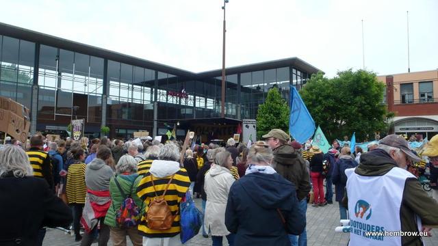 Another view of the Koopmansplein, quite a few people dressed as bees.