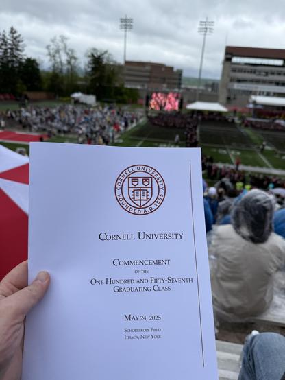 Cornell commencement program