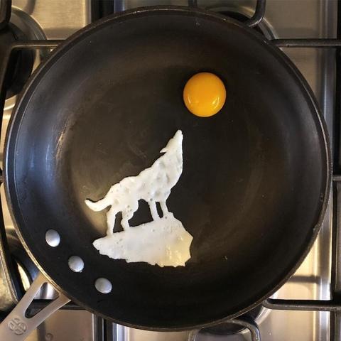 Food Art : Michele Baldini transforme les œufs au plat en œuvres d'art - loup