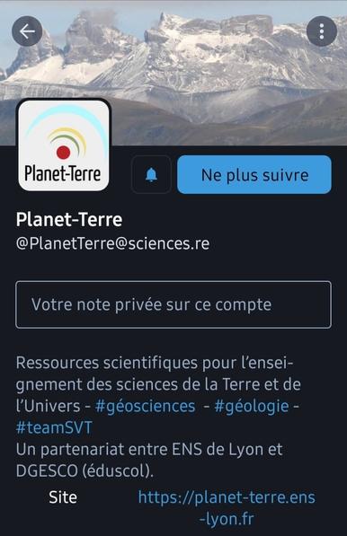 Page mastodon de @PlanetTerre@sciences.re
La bannière est une chaîne de montagnes
