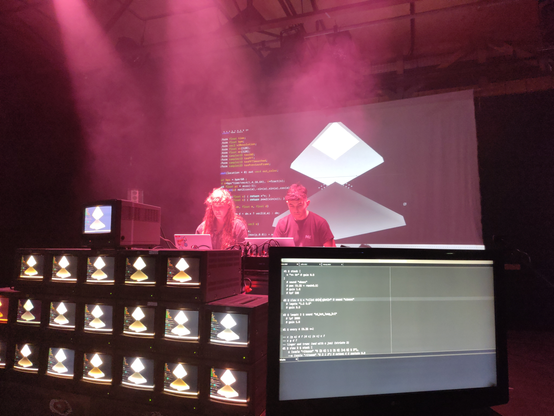 stage filled with monitors