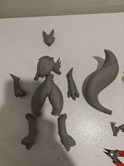 Renamon after the tree supports have been removed.