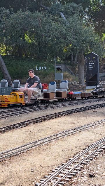 A picture of me driving a diesel locomotive into the yard