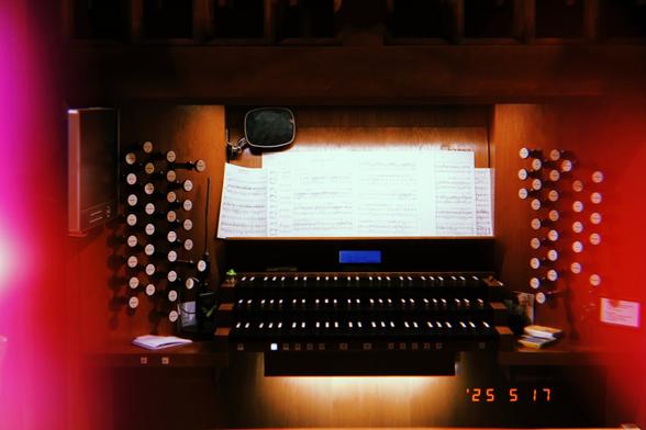 The manual of a church's organ.
