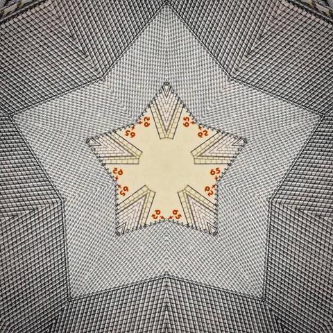 Kaleidoscopic view of an architectural drawing of a Greek monument