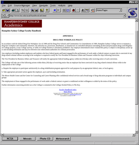 A screengrab of http://www.hsc.edu/acad/handbook/a6.html from Jun 1997