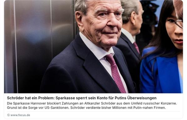 Schröder Sparkasse sperrt sein Konto