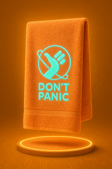 #TowelDay #DontPanic #HitchhikersGuide #ServietteGalactique #DouglasAdamsVibes #GeekCulture #42EtPlus #GuideDuVoyageur #ServietteMagique #InterstellarStyle #GalacticTravelEssentials #StayCalmAndCarryATowel #H2G2 #ServietteMythique #SpaceAdventure #TowelDay2025