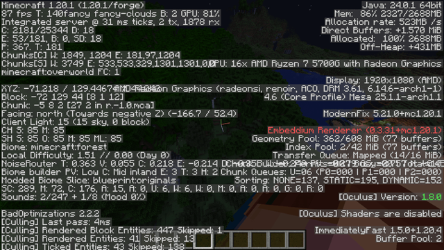 Low FPS when looking certain directions (Beyond depth mod)