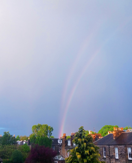 Picture of two rainbow arcs intersecting