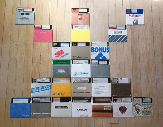 Assorted 5.25-inch floppy diskettes