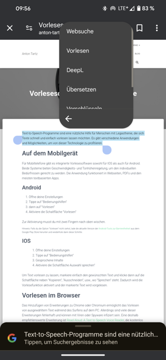 Bild von Markiertem text