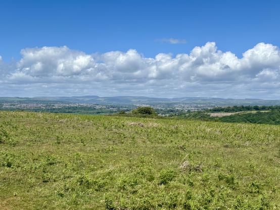 Views across the Vale of Glamorgan
And Bridgend from the top of Old Castle Down.