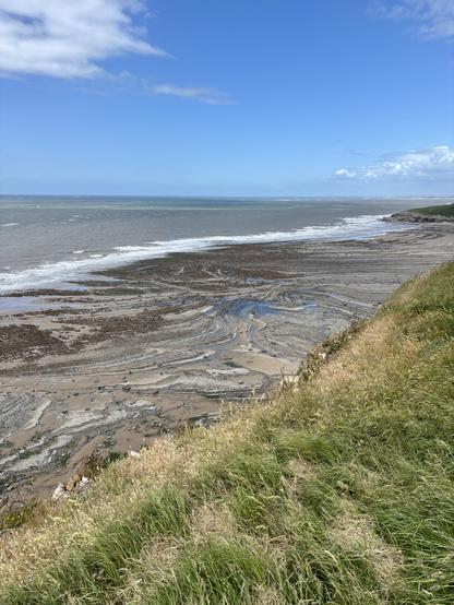 View across the impressive geology of the heritage coast across Vale of Glamorgan. This one is at Traeth Bach, south east of Dunraven Bay.
