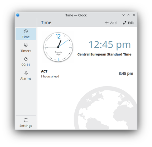 Shows a screenshot Clock's configuration dialog, with new elements added to the navigation bar.