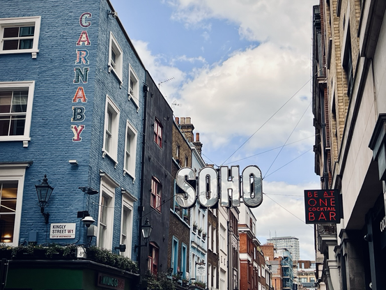 Soho sign in central London