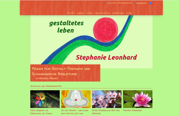 screenshot meiner website gestaltetes-leben.de