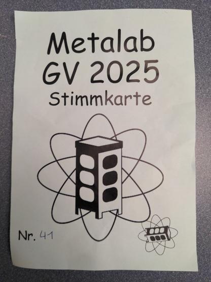 Metalab GV 2025 Stimmzettel mit der Nummer 41