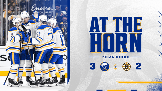 At the Horn | Sabres 3 – Bruins 2 (OT)