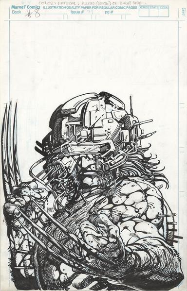 Barry Windsor Smith godlike with the black white, Wolverine, WeaponX, Cyber Helmet