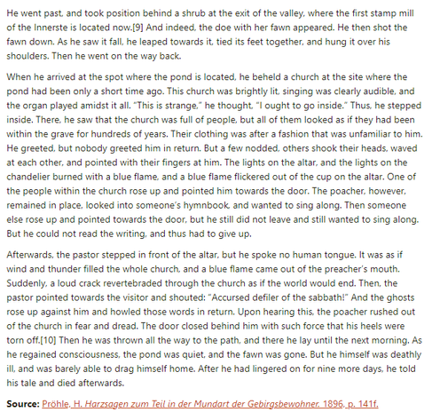 Part 2 of German folk tale "Kleines Clausthal". Drop me a line if you want a machine-readable transcript!