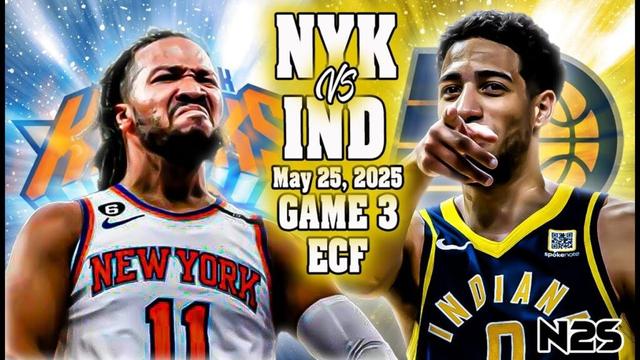 New York Knicks vs Indiana Pacers Full Game 3 - May 25, 2025 | NBA 2k25 PLAYOFFS ECF
