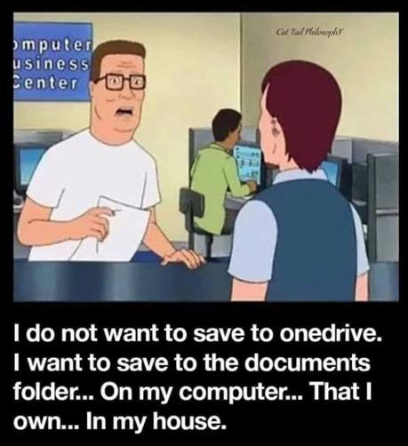 Hank Hill onedrive meme