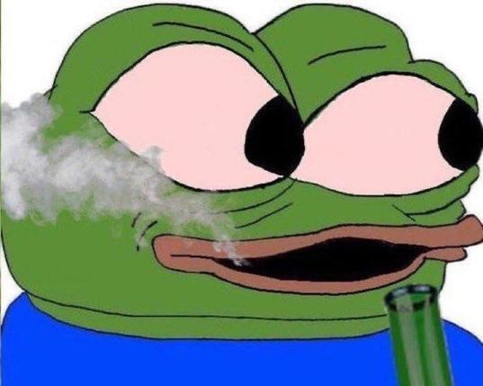 pepe ripping a bong
