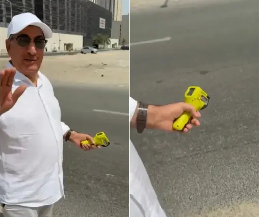 جهاز يقيس درجة الحرارة الساعة الثانية ظهرا في الكويت . صحيفة المرصد