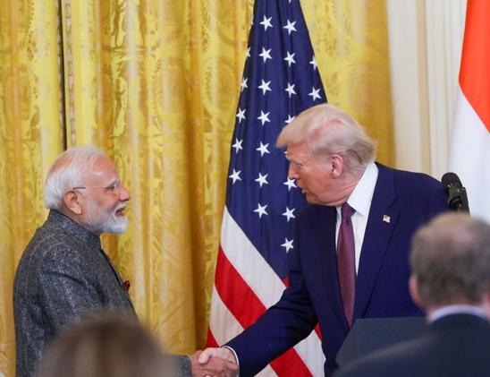 Modi Trump press conference February 14 PMoI rs