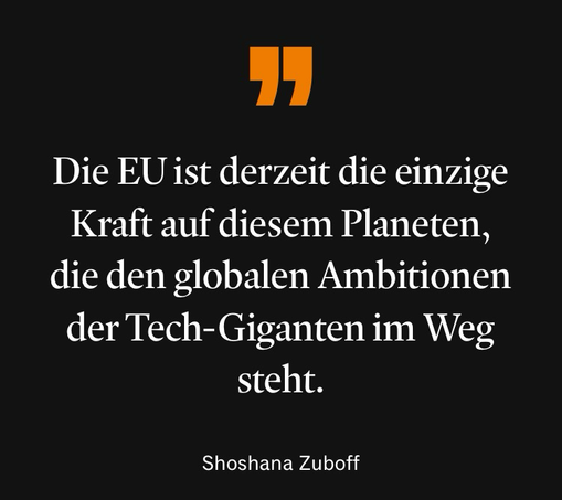 Die EU ist derzeit die einzige Kraft auf diesem Planeten, die den globalen Ambitionen der Tech-Giganten im Weg steht.
