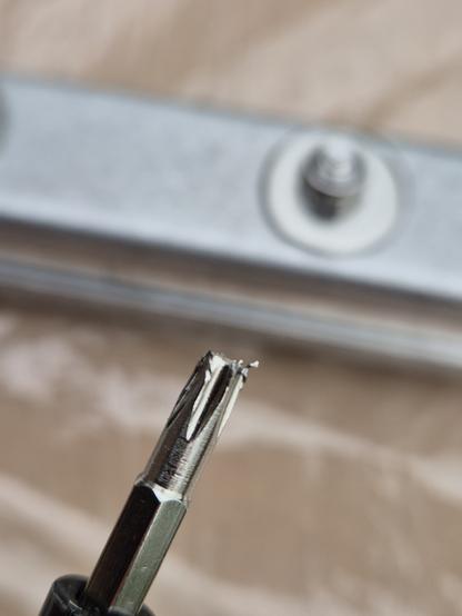Damaged screwdriver head